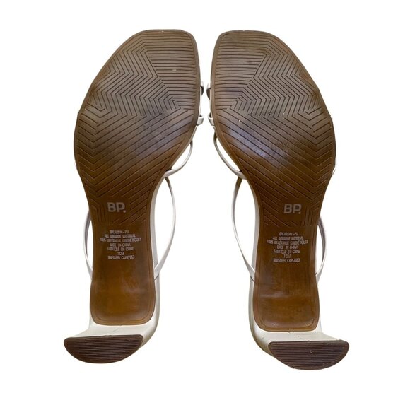 BP Women’s Black Synthetic Strappy Open Toe Slip-On Block Heel Sandals Size 10M - Picture 7 of 7